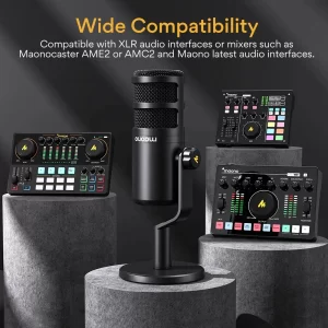 Maono WS858 Wireless Karaoke Microphone Professional Microfone Speaker Consender Handheld Studio Microphone For Smartphone