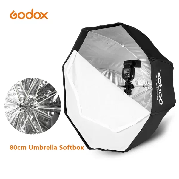 Godox Photo Studio 80cm 31.5'' Portable Octagon Flash Speedlight Speedlite Umbrella Softbox Brolly Reflector (Softbox Only)