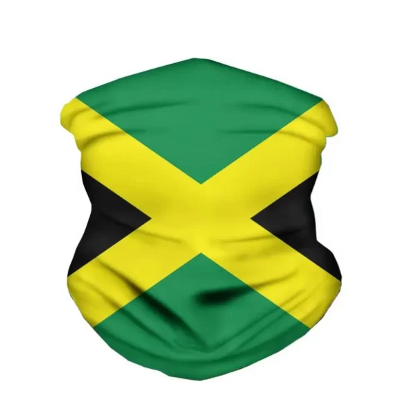 Jamaica Flag Pattern Headwear Scarf Bandana for Dust, Festivals, Sports Outdoor Bandanas Custom - Image 2