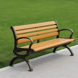 Metal wooden benches seating outdoor park patio garden furniture for Park and Garden Seating