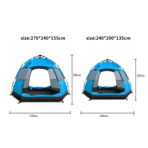 Hexagon tent automatic tent changing shower bath party big family waterproof canopy camping outdoor tents